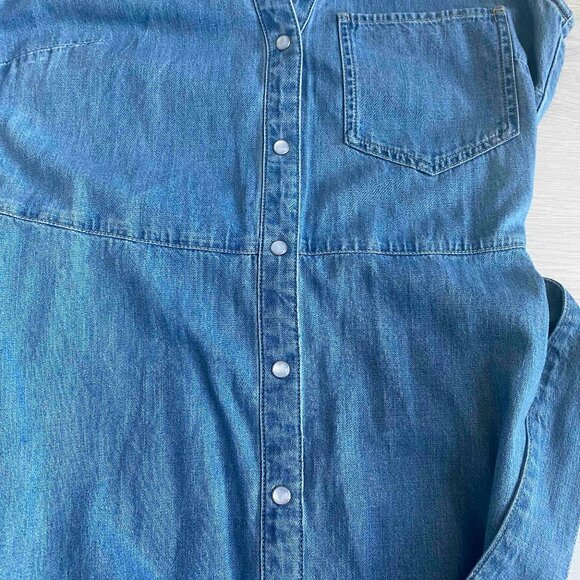 Veronica Beard Edwina Denim Shirtdress Size 4 Western Rodeo Vacation Preppy - Picture 6 of 9